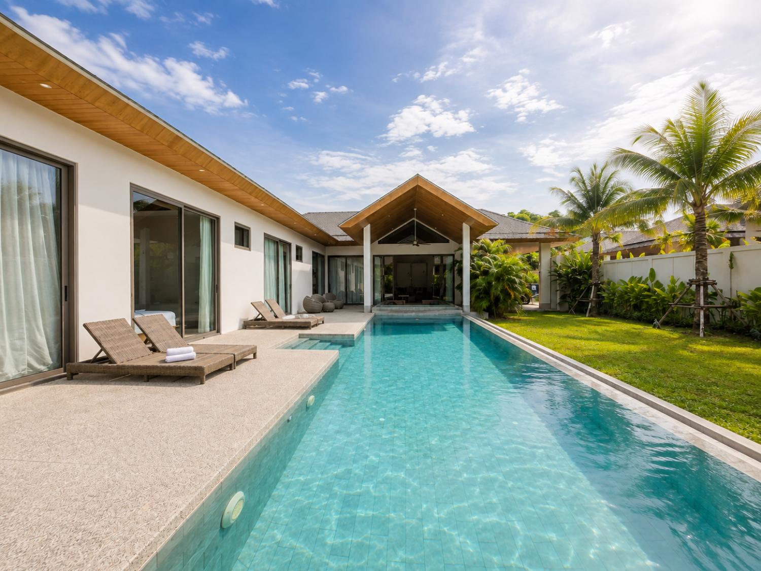 Long private pool at Kamala Grand Estate, a five-bedroom villa in Kamala